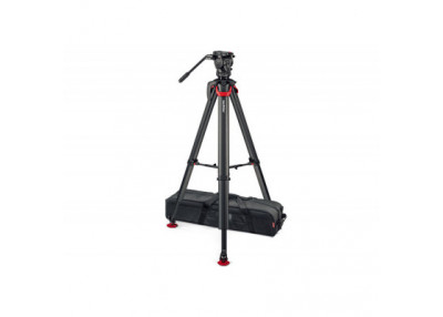 Sachtler System aktiv6 flowtech75 MS Trépied à tête fluide 0-8kg