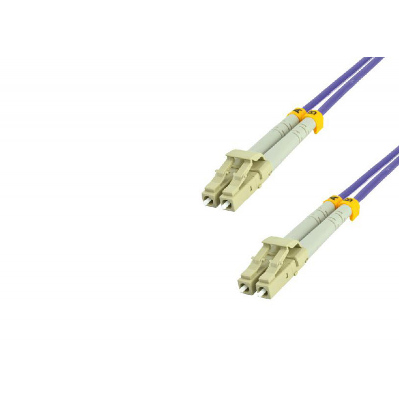 Jarretière optique OM4 duplex multimode 50/125 - LC / LC 20m