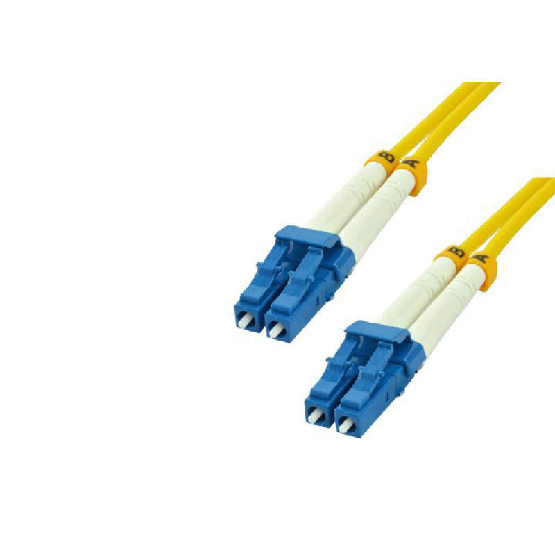 Jarretière optique OS2 duplex monomode 9/125 - LC / LC 15m
