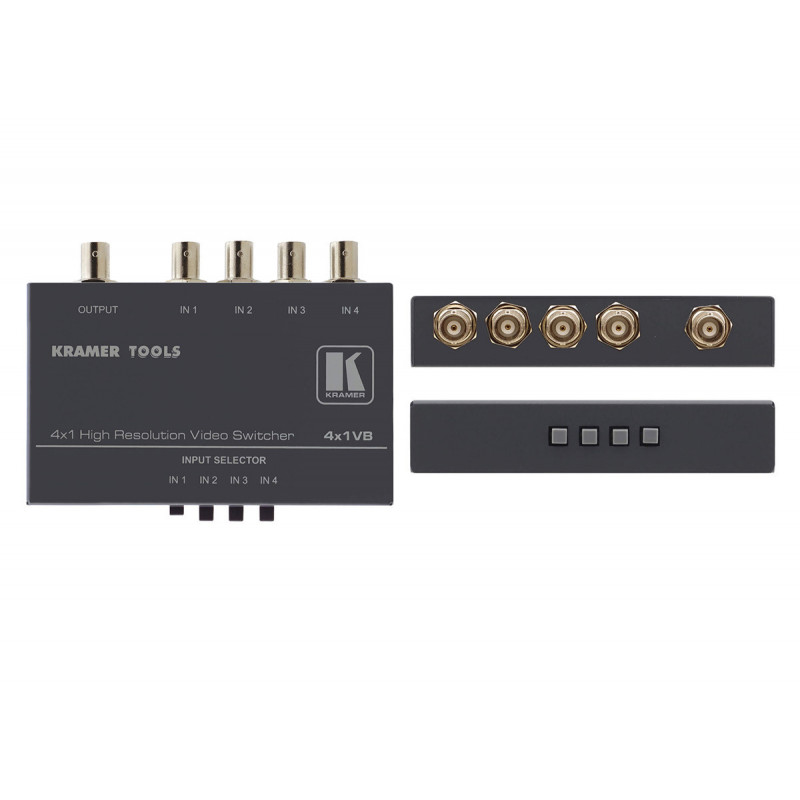 Kramer 4X1VB Selecteur video passif, connecteurs BNC, 400 MHz, 4x1
