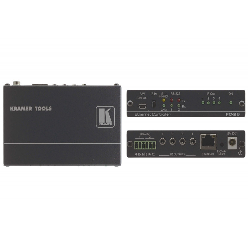 Kramer FC-26 Contrôleur Ethernet vers 2 RS-232 et 4 IR