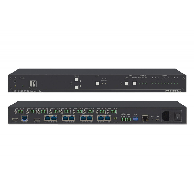 Kramer VM-218DTXR Distributeur HDMI et HDBaseT vers 8 HDBaseT