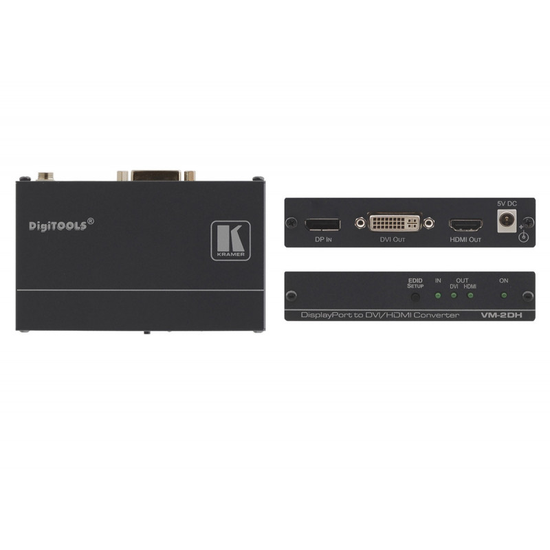 Kramer VM-2DH Convertisseur de format DisplayPort vers DVI et HDMI