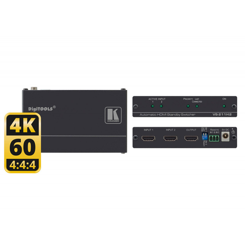 Kramer VS-211H2 Selecteur automatique HDMI 4K UHD (4:4:4)