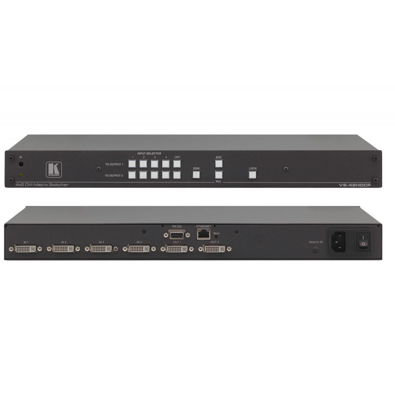 Kramer VS-42HDCP Grille DVI HDCP 4x2
