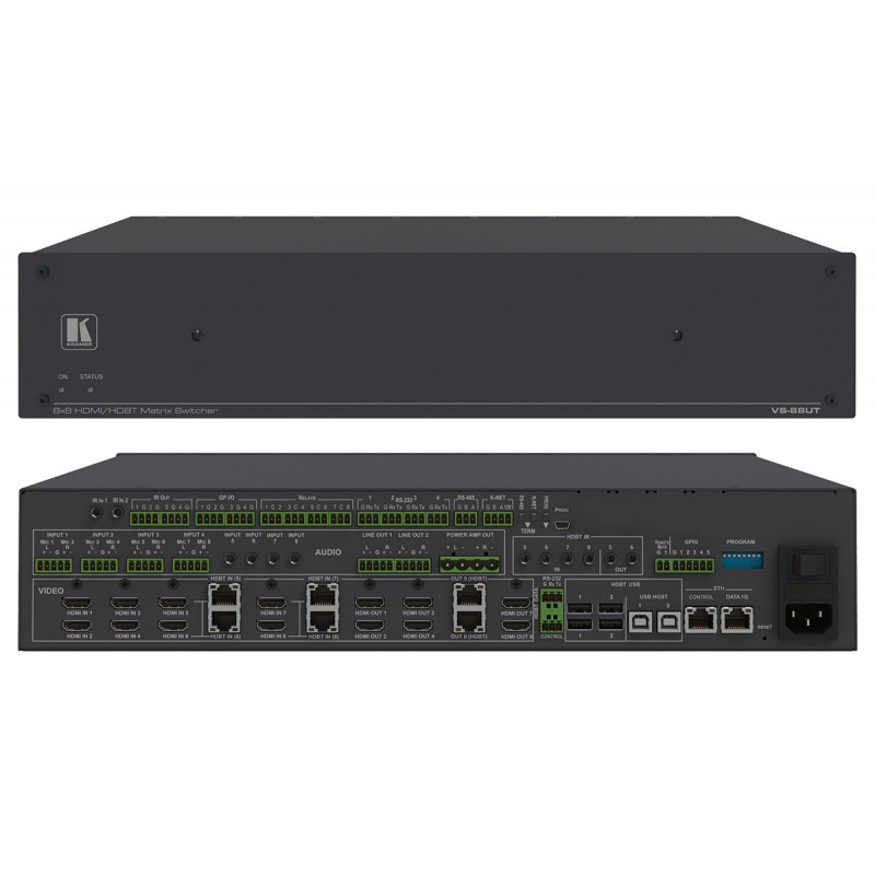 Kramer VS-88UT Grille HDMI/HDBaseT 8x8 avec controleur de salle 4K
