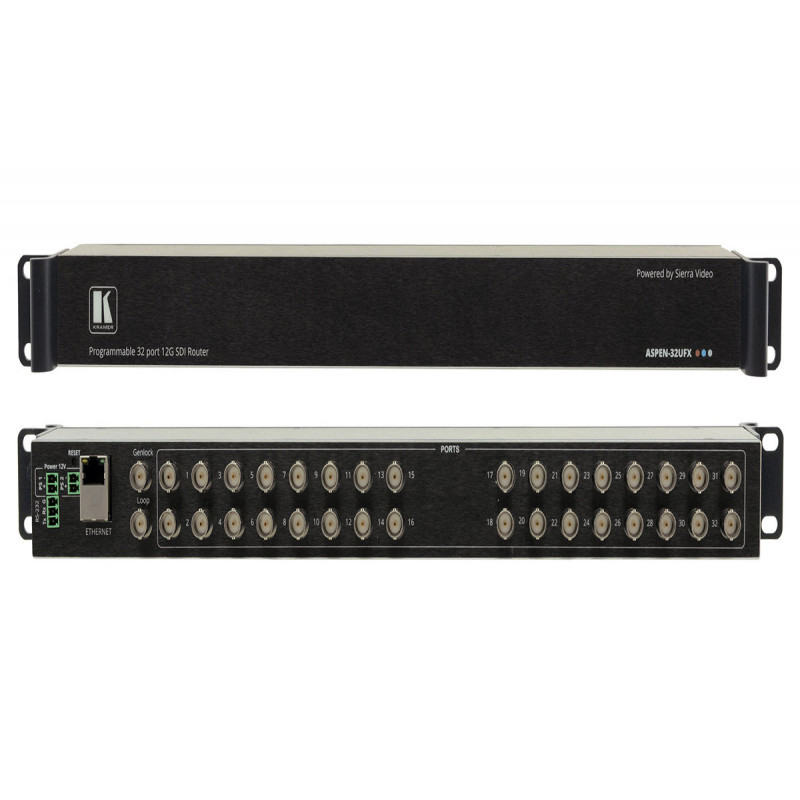 Kramer ASPEN-32UFX Grille 32 ports HD-12G SDI entrees/sorties
