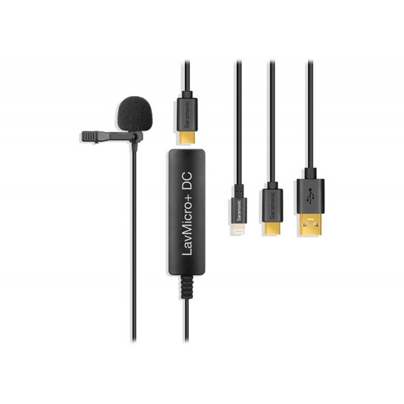 Saramonic LavMicro+ DC Microphone Lavalier pour appareils iOS, Androi