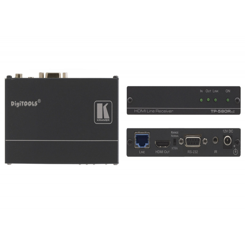Kramer TP-580RXR Recepteur longue portee HDMI IR & RS-232 sur HDBaseT