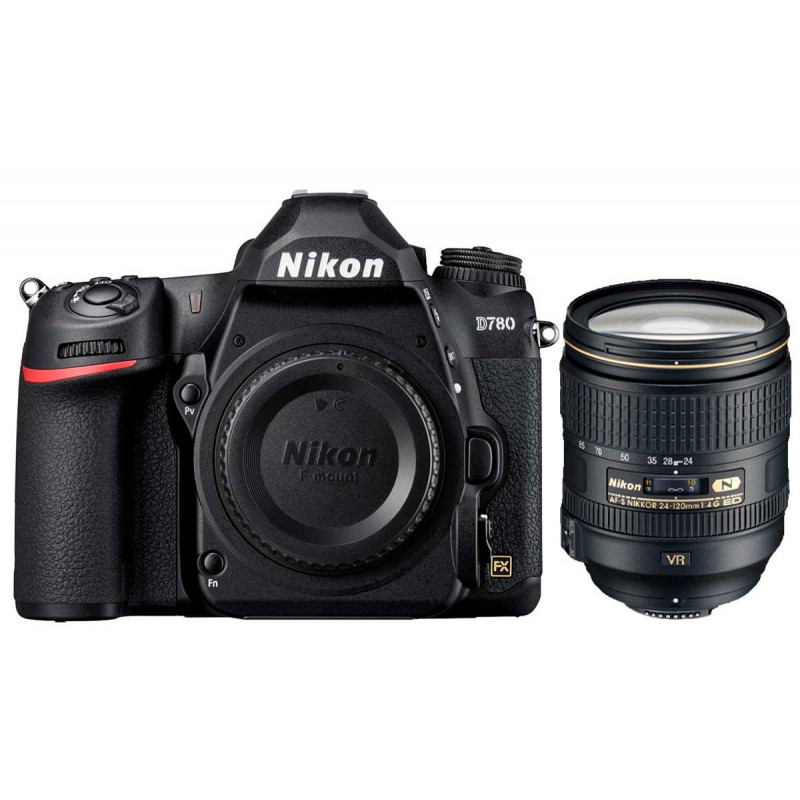 Nikon D780 Reflex plein format 24.5Mpx+Objectif AF-S 24-120 mm F/4 VR