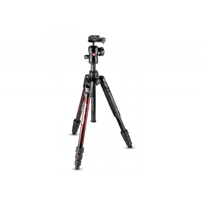 Manfrotto MKBFRTA4RD-BH Kit Trépied Befree Advanced aluminium Rouge