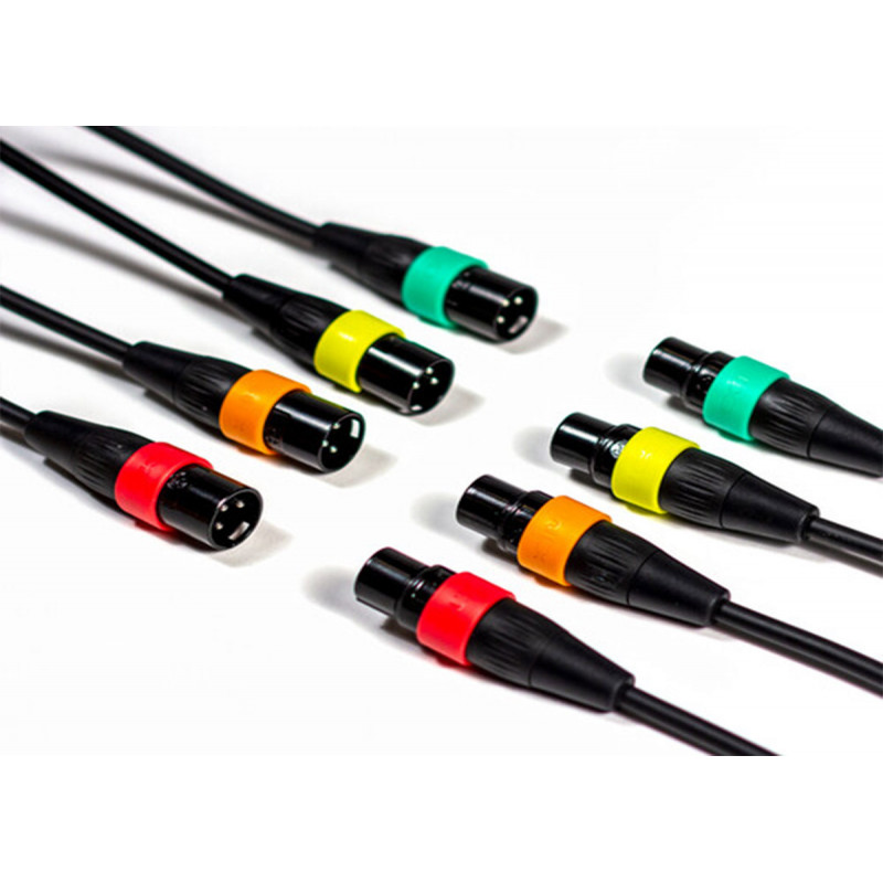 Zoom pack de 4 câbles avec marquage coloré 2,5 mètres