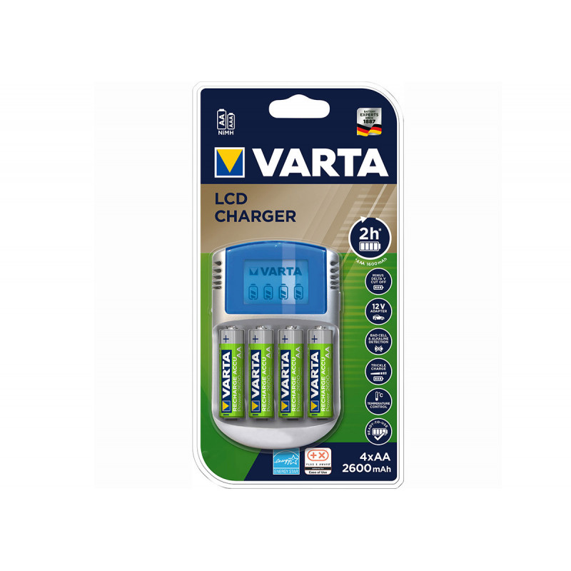 Varta Chargeur Varta LCD avec 4 piles AA / HR6 2600mAh
