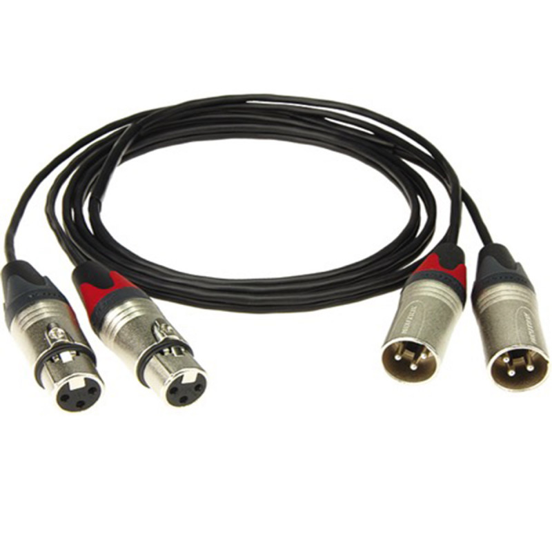 Klotz Cables multipaire 2 paires 2 XLR3 mâle 2 XLR3 femelle 10m