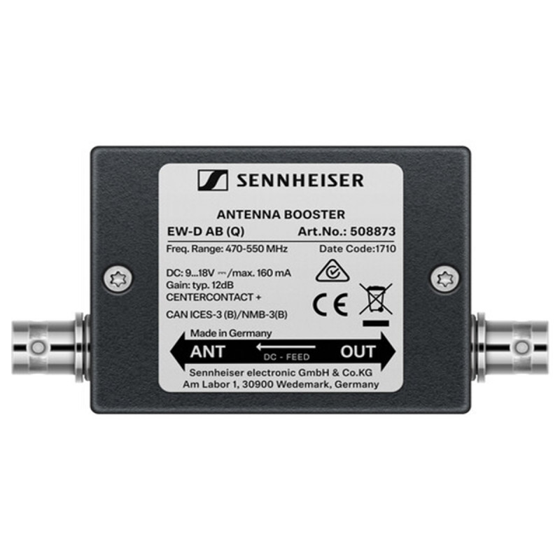 Sennheiser Booster d'antenne, 10 dB de gain, connecteurs BNC