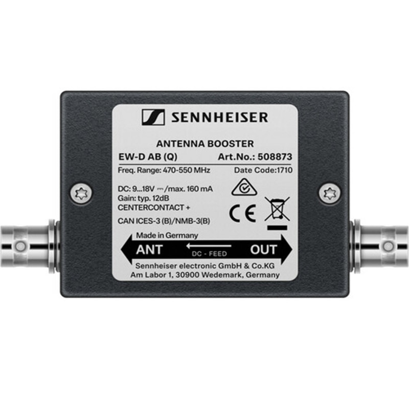 Sennheiser Booster d'antenne, 10 dB de gain, connecteurs BNC