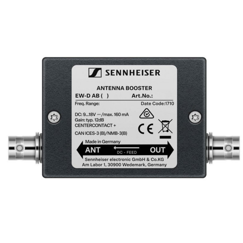 Sennheiser Booster d'antenne, 10 dB de gain, connecteurs BNC, Y 1785