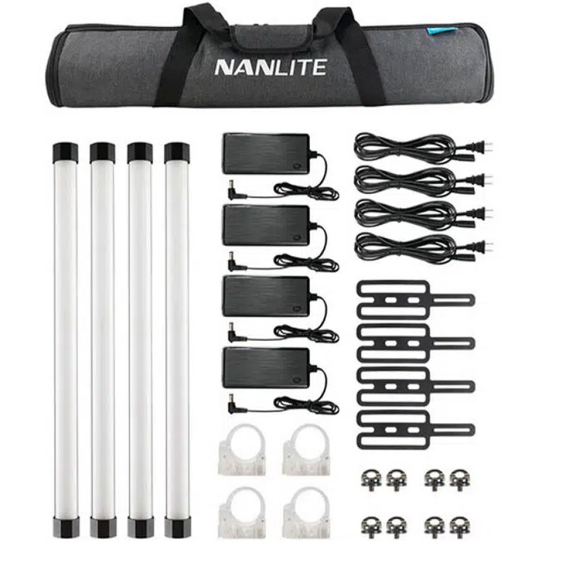 Nanlite Pavotube II 15X 4Kit Kit de 4 Tubes RGB II batterie  DMX