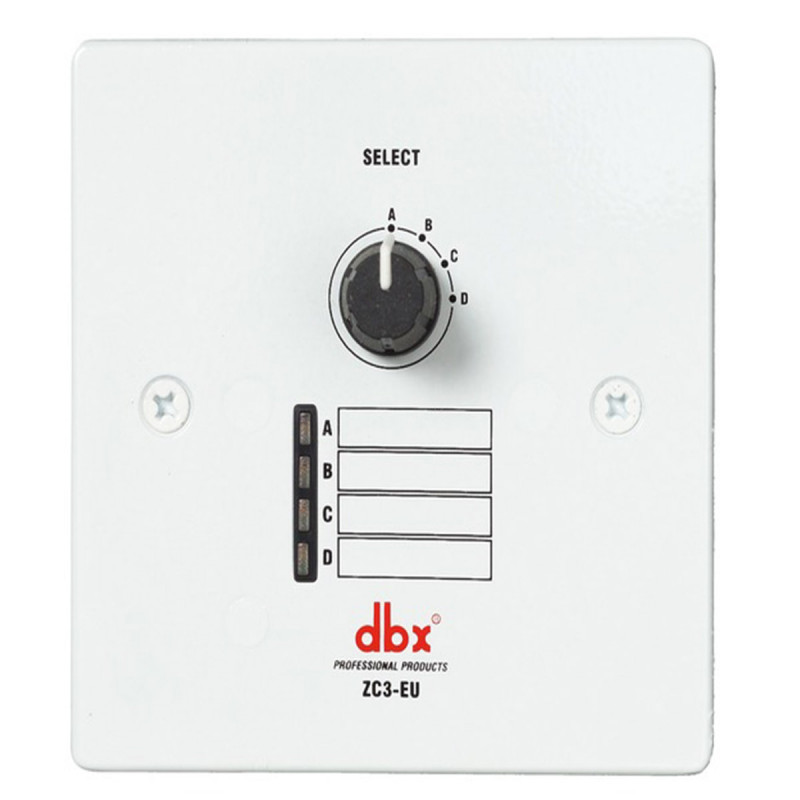 DBX ZC3EU - Platine contrôle murale volume + programme pour Zone Pro 