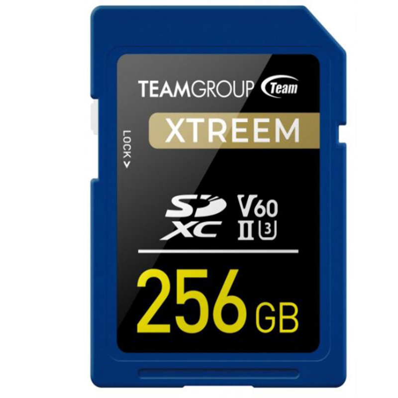 TeamGroup Xtreem Carte mémoire SDXC UHS-II/U3/V60 256GB