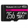 TeamGroup PRO A1 V30 Micro SDXC Avec adaptateur SD 256GB-XC (U3)