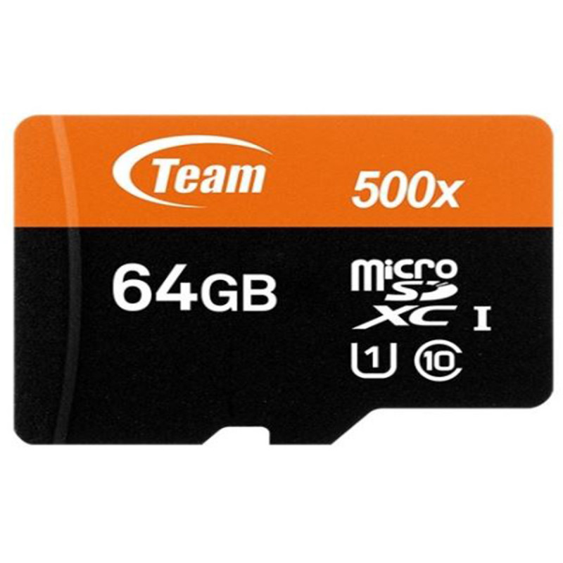 TeamGroup  Micro SD UHS-1 Avec adaptateur 64GB-XC (UHS-I)