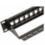 Intellinet Panneau nu 19" 1U 24 emplacements RJ45 Guide câble Noir