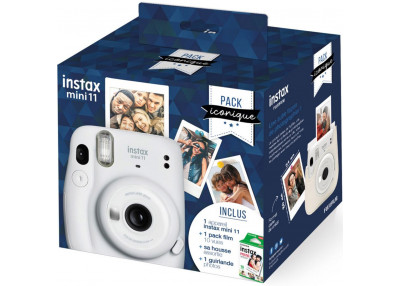 Fuji pack Appareil photo instantané Instax Mini 11 blanc iconique