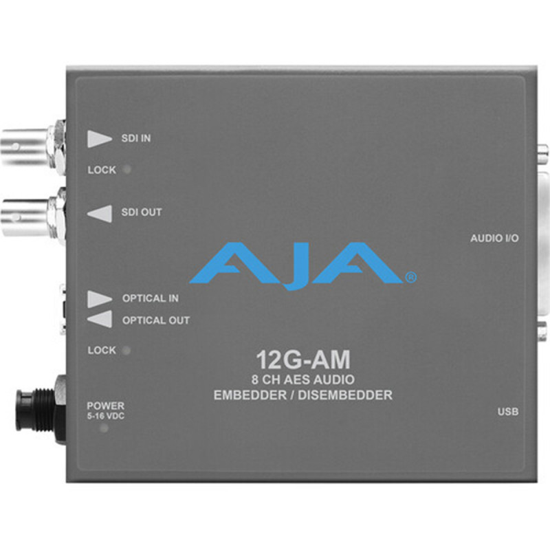 AJA Embedder/Disembedder Audio AES - 12G-SDI 8 Canaux - 8 XLR - Opt.