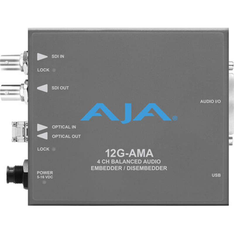 AJA Embedder/Disembedder Audio AES-12G-SDI 4 Canaux-8 XLR-Fibre LC Re