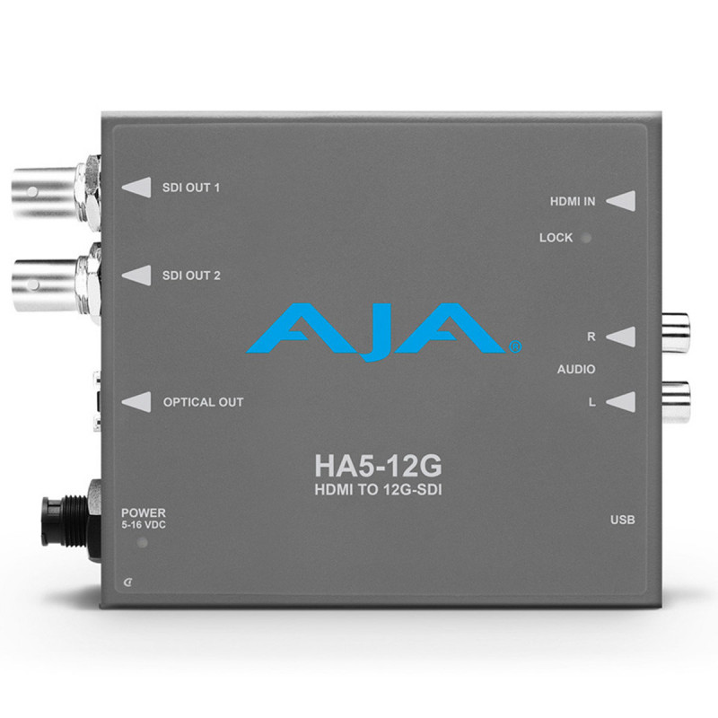 AJA HA5-12G-T Convertisseur HDMI 2.0 vers 12G-SDI 2.0-Single Fiber Tr