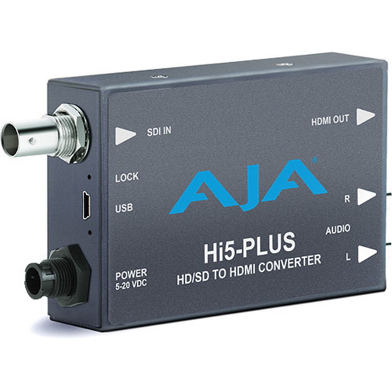 AJA HI5 Plus Convertisseur 3G/HD/SD-SDI vers HDMI-Entrelacée/Progress