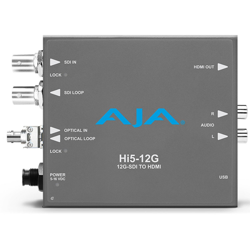AJA HI5 12G-TR Convertisseur 12G-SDI vers HDMI 2.0 avec Transceiver F