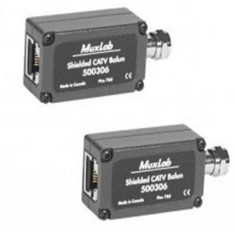 MuxLab Shielded CATV Balun, 2-Pack