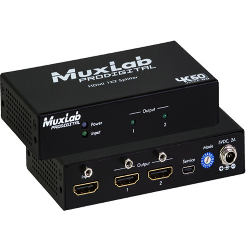 MuxLab Distributeur 1x2 HDMI, 4K/60