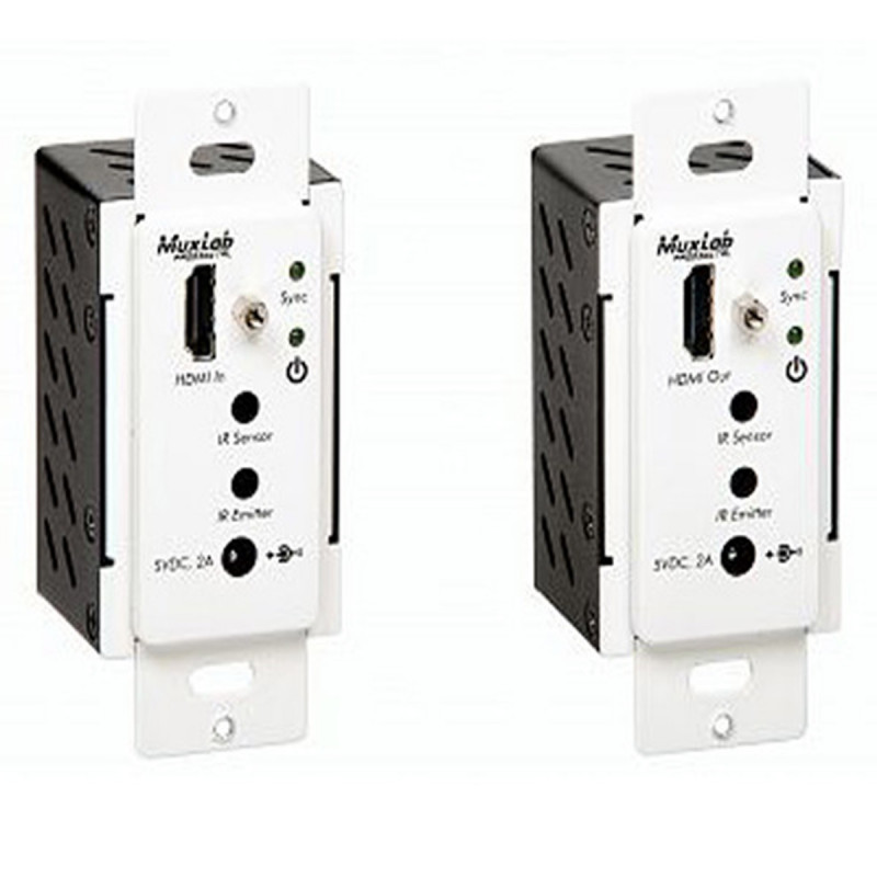 MuxLab HDMI Wall-Plate Extender Kit, HDBT, UHD-4K (Decora)