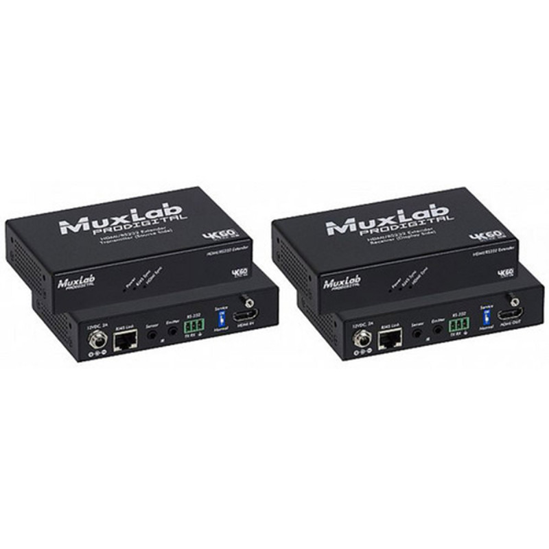 MuxLab HDMI/RS232 Extender Kit, HDBT, 4K/60