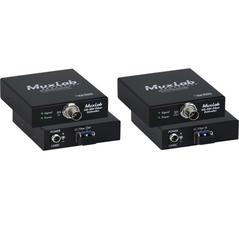 MuxLab Kit d'extension fibre optique 6G-SDI, mono mode, LC