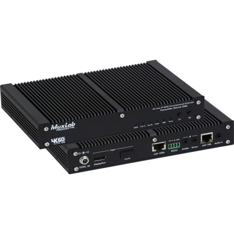 MuxLab AV over IP 4K/60 Uncompressed Receiver, Fibre, EU