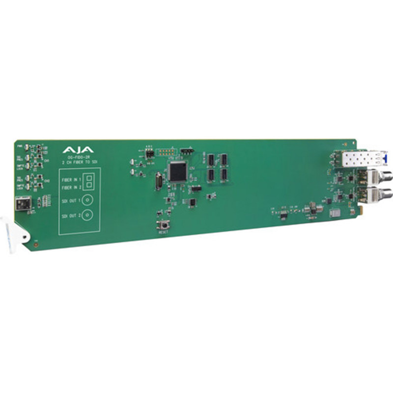AJA OG-FIDO-2R OpenGear 2 Canaux fibre optique LC vers Recepteur 3G-S