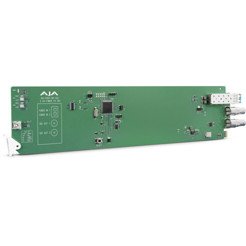 AJA Convertisseur fibre a 2 canaux vers G-SDI - OG-FIDO-2R-12G