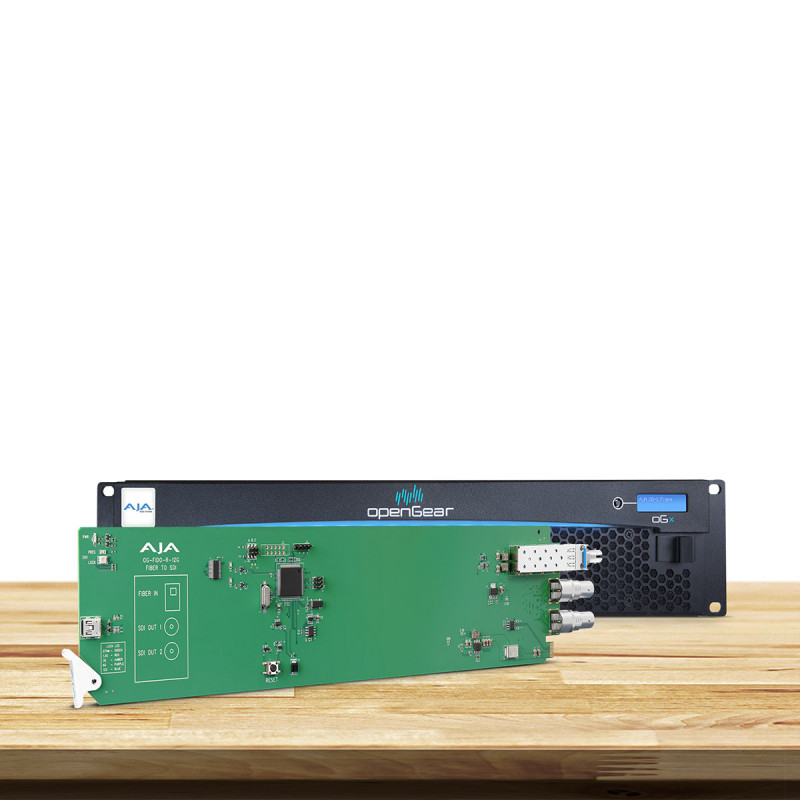 AJA convertisseur fibre vers 12G-SDI compatible opengear -OG-FiDO-R