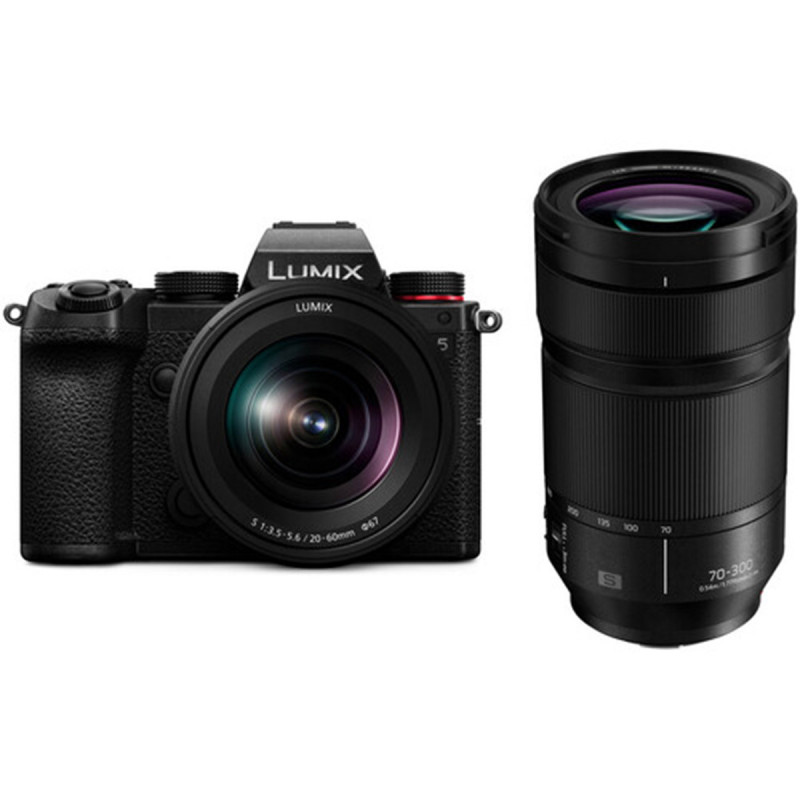 Panasonic Lumix S5 Objectifs 20-60mm + 70-300mm