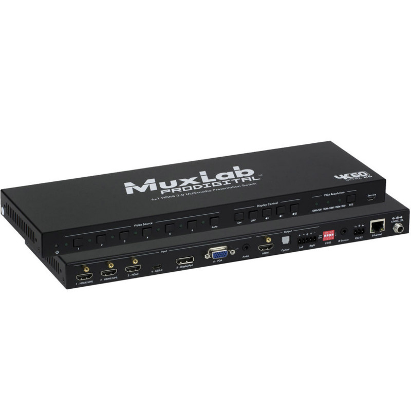 MuxLab 6x1 HDMI 2.0 Multimedia Presentation Switch