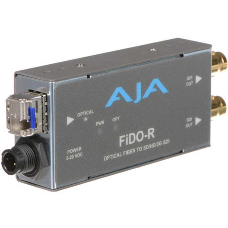 AJA FIDO-R Convertisseur Fibre Optique vers 3G-SDI avec sorties Dual