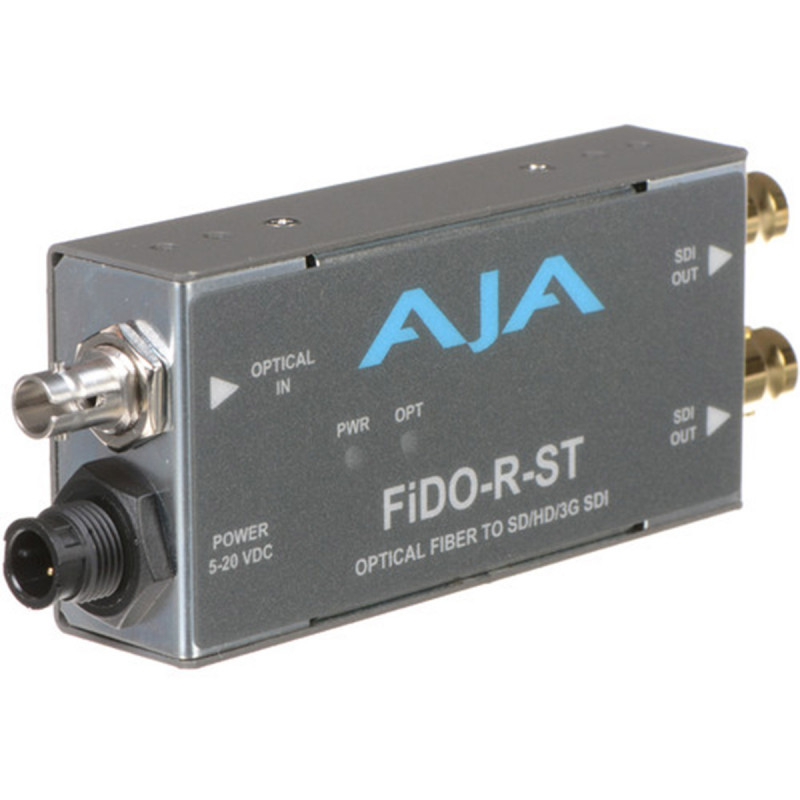 AJA FIDO-R-ST Convertisseur Fibre Optique (ST) vers 3G-SDI