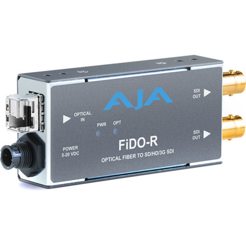 AJA FIDO-R-MM Convertisseur Multi-Mode LC Fiber vers 3G-SDI Receiver