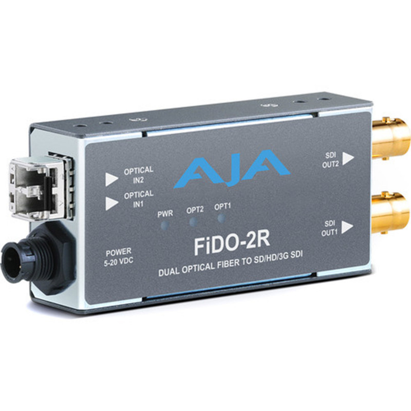 AJA FIDO-2R-MM Recepteur 2 canaux Fibre LC Multi-Mode vers 3G-SDI