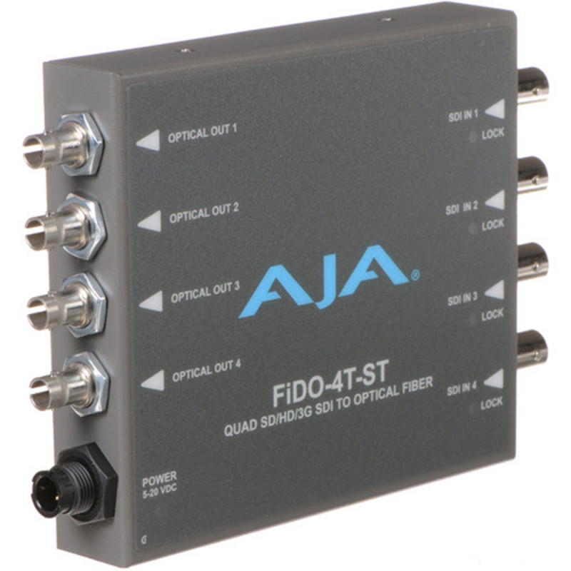 AJA FIDO-4T-ST Convertisseur 4 canaux 3G SDI vers Fibre optique - ST
