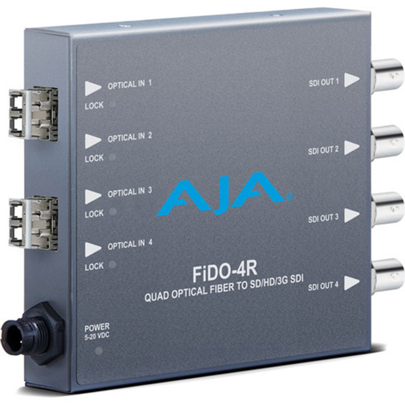 AJA FIDO-4R-MM Recepteur 4 canaux Multi-Mode LC Fiber vers 3G-SDI